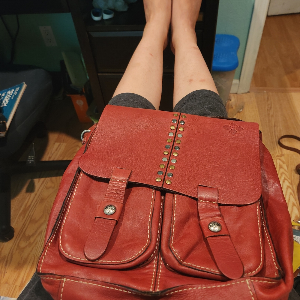 Patricia Nash Red Crossbody Bag with Vintage-Inspired Design